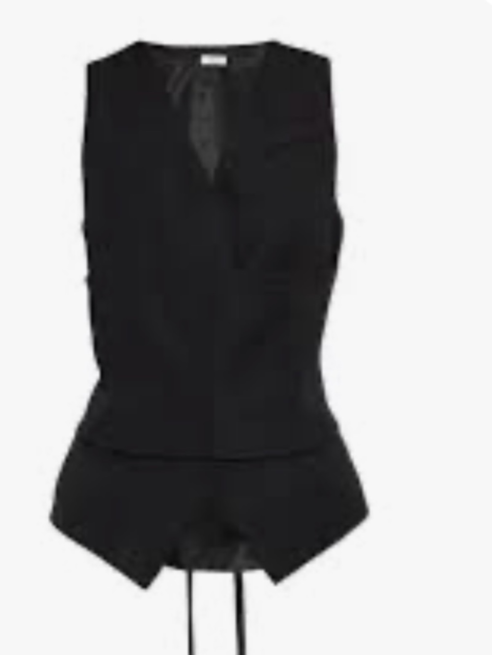 ❤️ NWT WAYNE sleeveless silk top black / v neck